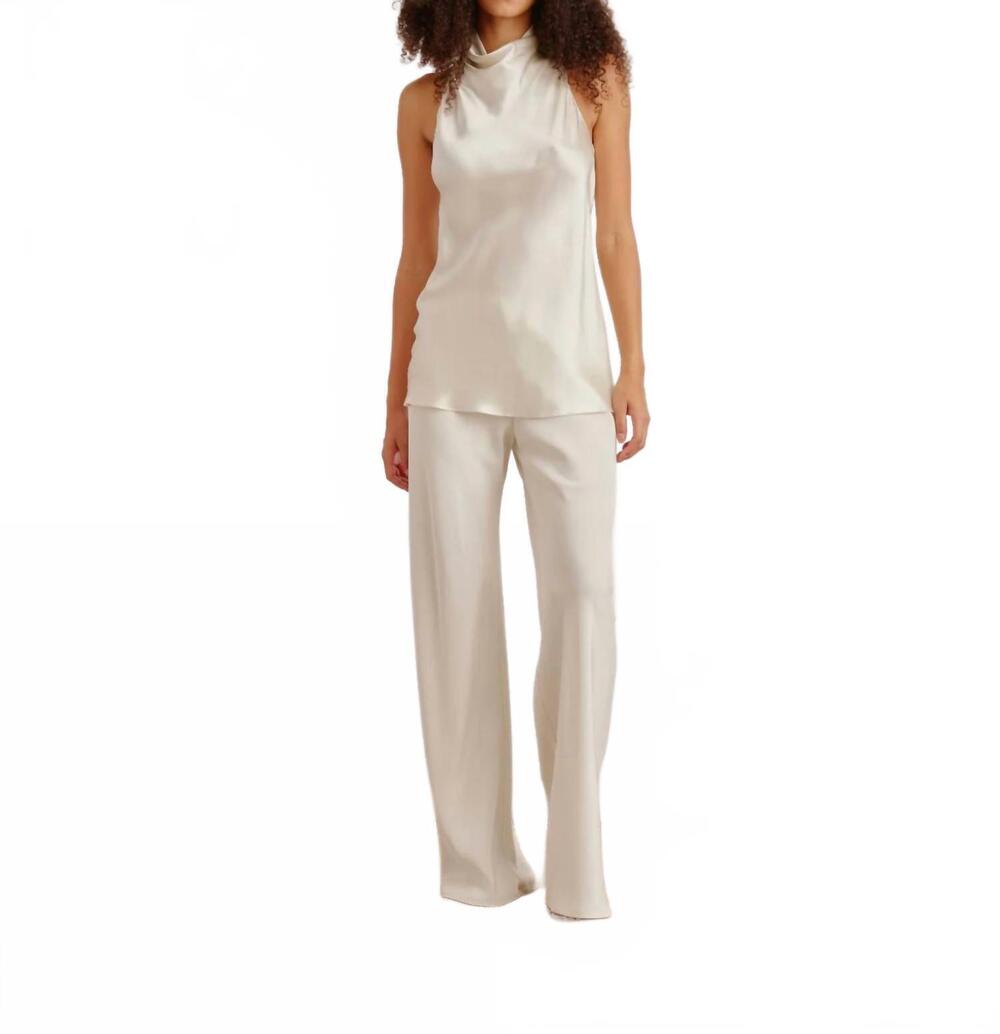 NEW SABLYN una cowled halter tunic top in gardenia